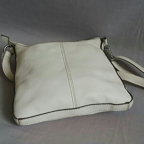Fossil Sling Bag Leather White-off Leather 9x9.5" - Picture 4 of 6